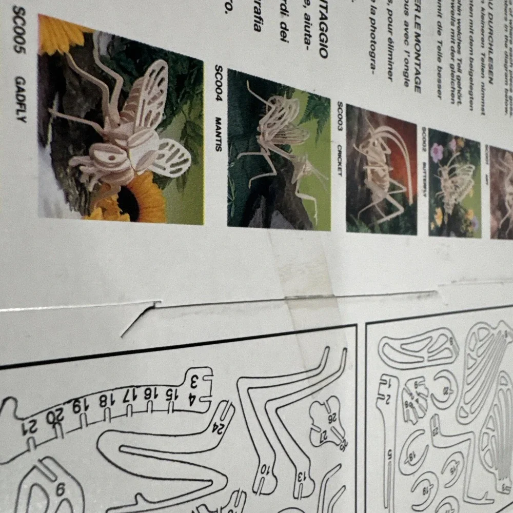 3 Wood‎ Model Kit Puzzles Insects - IQ Products - NEW